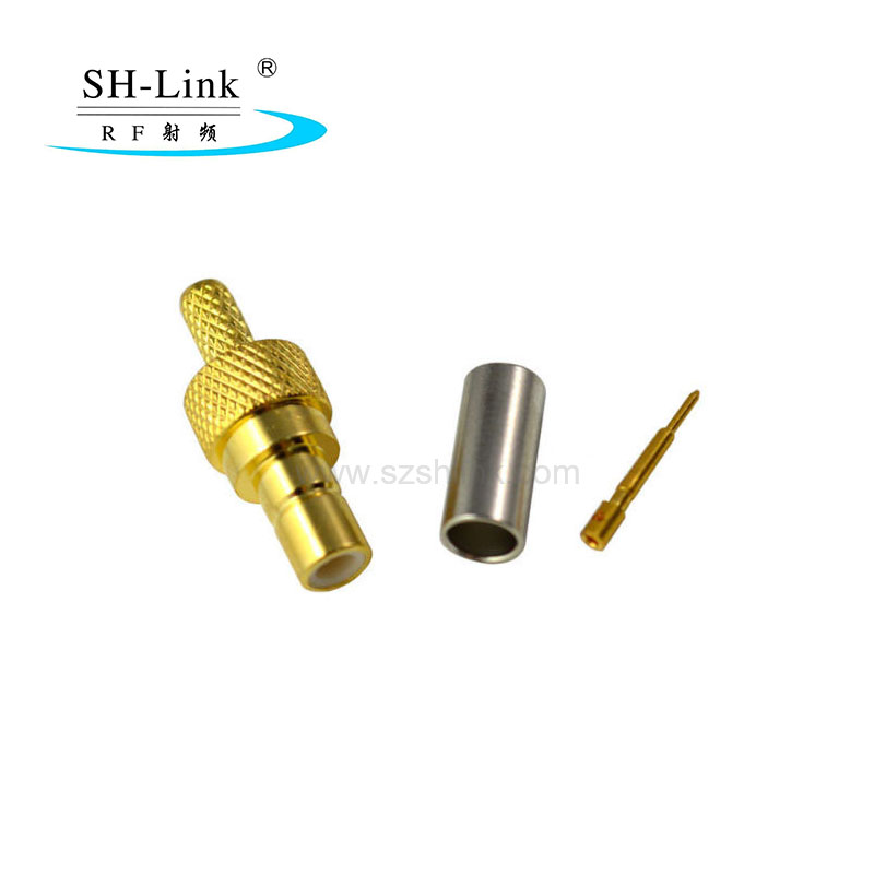 Coaxial SMB connector male to RG174,gold plating